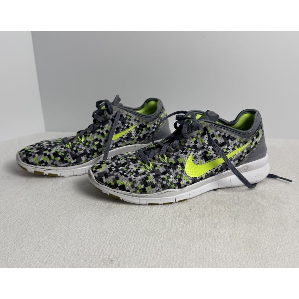 Nike Free 5.0 TR Fit 5 VT3 Running Shoes Gray Volt Pixel Women's 8